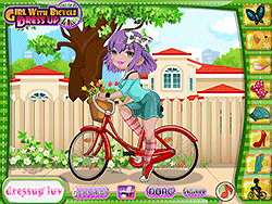 Girl with Bicycle Dress Up