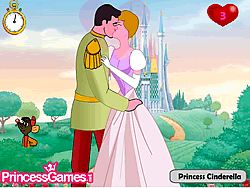 Princess Cinderella Kissing Prince