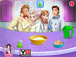 Frozen Family cooking Wedding Cake
