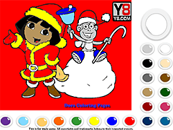 Dora Christmas Coloring